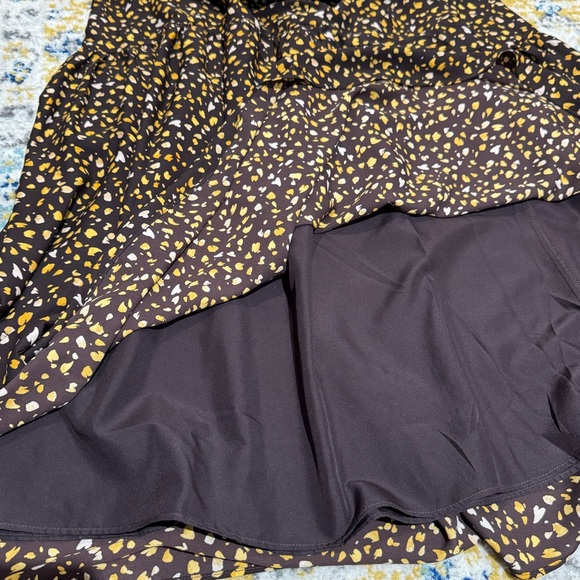 Ann Taylor Pleated Brown Prairie Pullon Midi Skirt NWOT - Medium - Picture 10 of 12